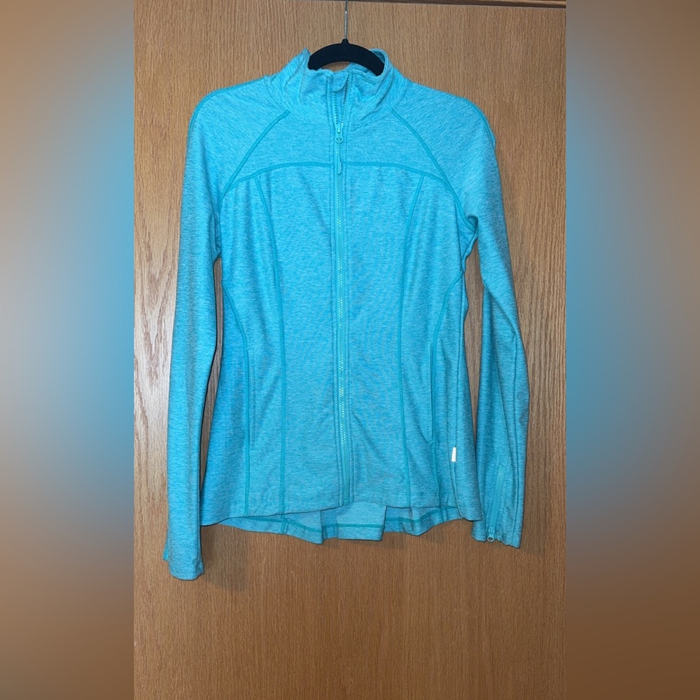 Mondetta Women's Turquoise Heathered Full-Zip Performance Jacket